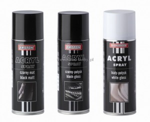 Spray Troton Acryl czarny poysk 400ml 