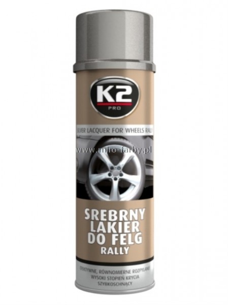 K2 Spray Srebrny do felg Rally 500ml B
