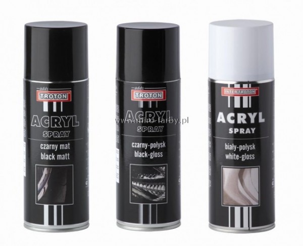 Spray Troton Acryl czarny mat 400ml B