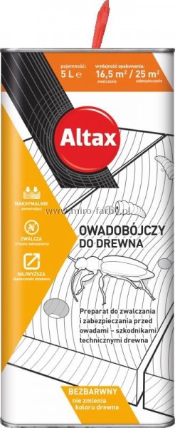 ALTAX preparat owadobjczy do dr.  5L B