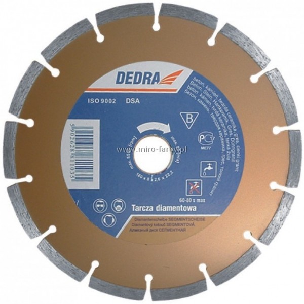 Tarcza diament.125mm DEDRA segmentowa H1107 B