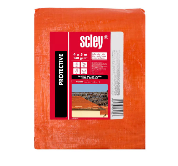 Plandeka 0440-840405 gruba 4x5m (140g/m2) B