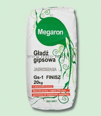 Gips Megaron GS-1 finisz gad szara jasn.20kg W