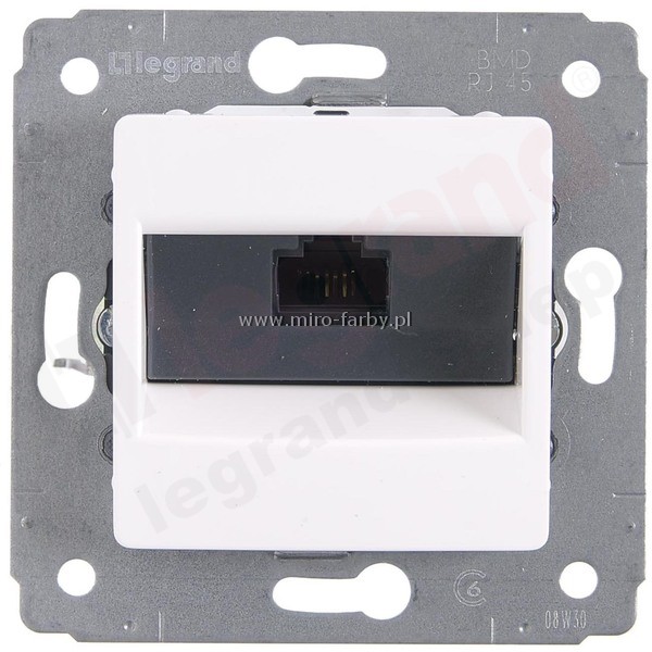 Legrand-Cariva-biały-Gniazdo RJ45x1 bez ramkiB