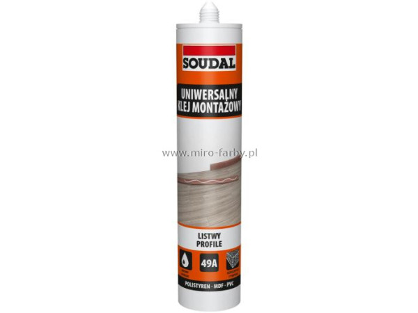 Klej monta.Soudal 49A listwy,profile 280ml B