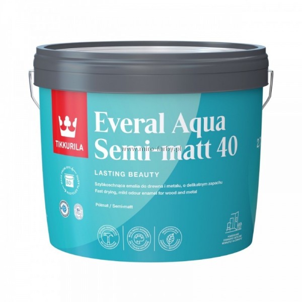 Tikkurila Everal Aqua Semi Matt 40 baza A 9L PRZEC