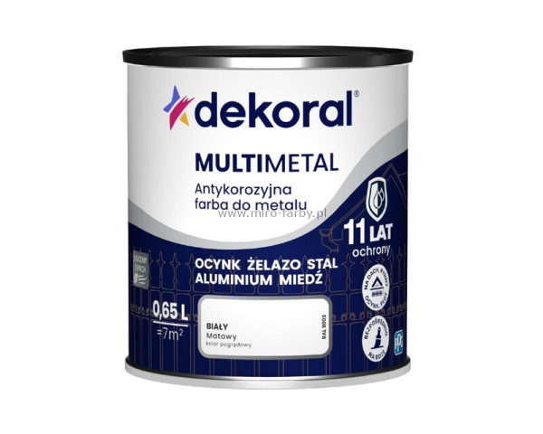 Multimetal Czerwony RAL3000 mat 0,65L Dekoral W